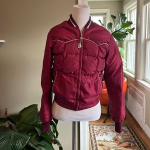 COMFY jacket made in the US vintage size small/4 MAROON